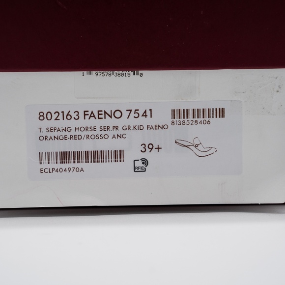 size 39.5G 9.5 US Gucci Princetown Horsebit Print Orange Mules Slip On - Picture 13 of 13